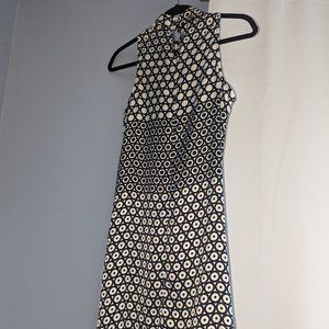 United Colors of  Benetton Black White Geometric Polka Dot Shift Dress XS/S
